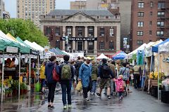 03-2 Farmers Market Flower Stalls Looking East To New York Film Academy Union Square Park New York City